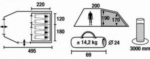 купить кемпенговую палатку HIGH PEAK Pretoria5, купить оптом и в розницу в магазине www.liders.ru